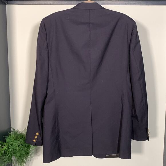 Burberrys’ Men’s Suit Coat Navy With Good Buttons Size 44L - Picture 5 of 9